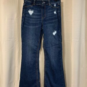 Wonder Nation Dark Blue Distressed Flare Jeans